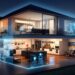 Innenansicht eines Smart Homes mit dem Konzept der künstlichen Intelligenz