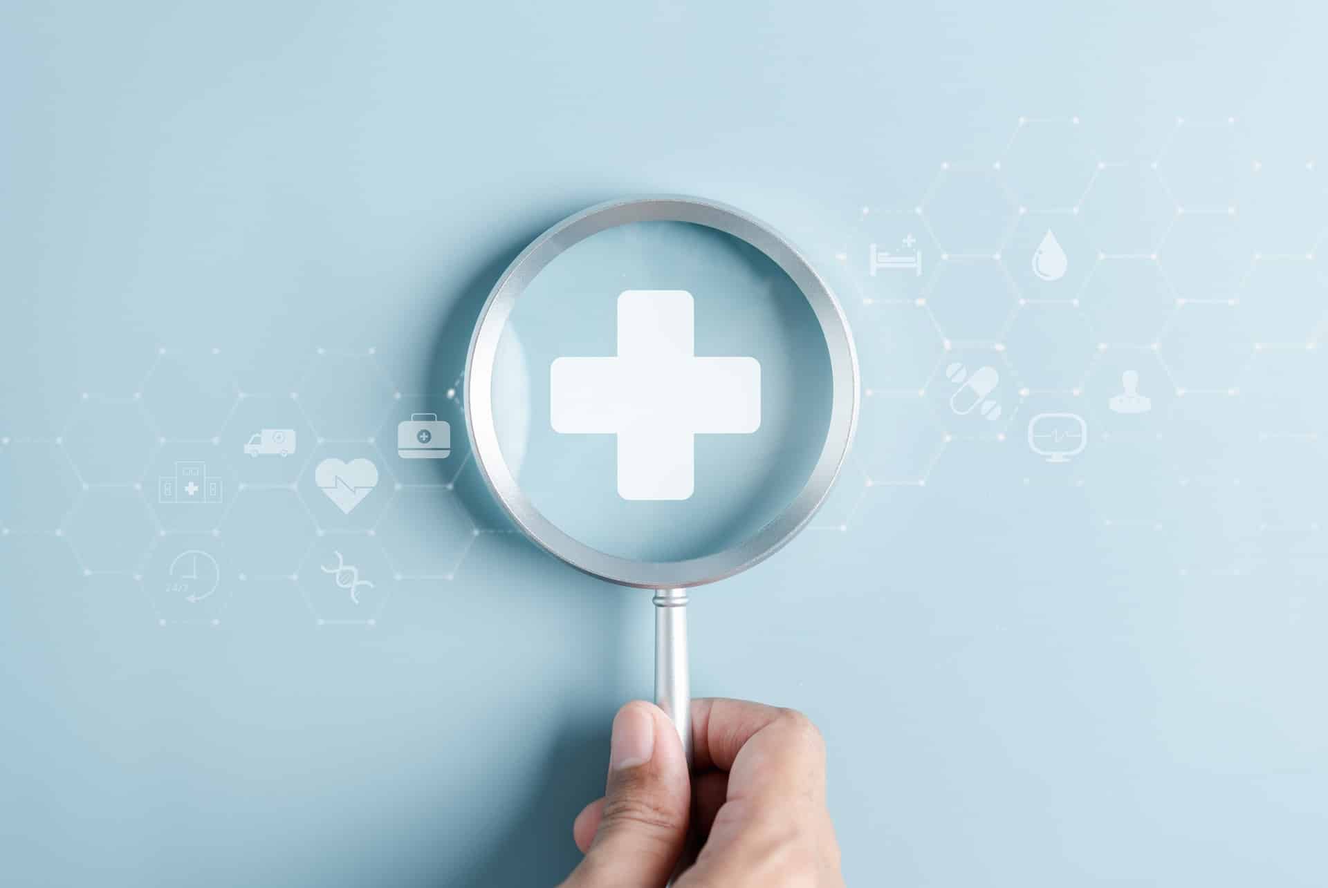 Lupe auf Gesundheitsicon | Q10 Ubiquinol