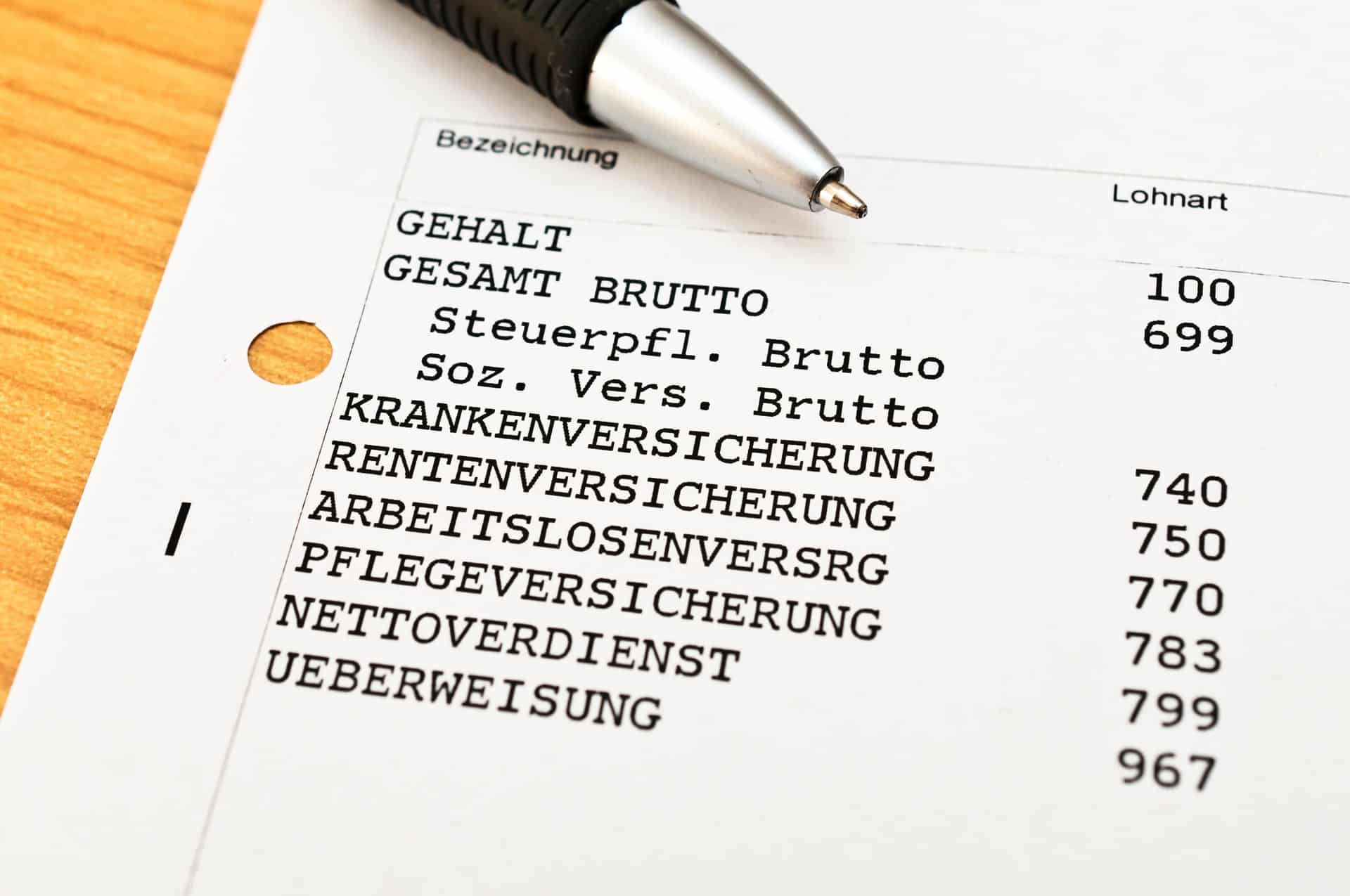 Beispiel einer Gehaltsabrechnung | Lohnbüro