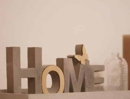 Beton Dekoelement mit Schriftzug Home | Katana